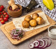 Шампиньоны на мангале