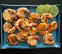 Тигровые креветки, жареные в панцире