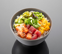 Поке с тунцом и лососем