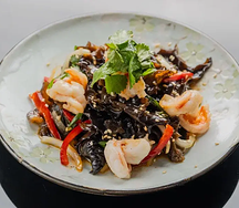 Грибы моэр с креветками