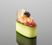 Суши в огурце Тунец блюфин, сибас