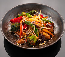 Овощи в соусе терияки с чили