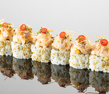 Острый ролл с сибасом