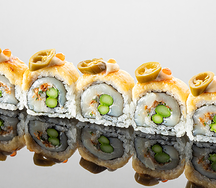 Запеченный ролл с гребешком