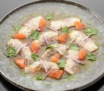 Севиче Сибас с грейпфрутом