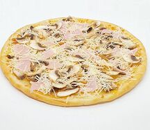 С ветчиной и грибами