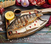 Сибас на мангале