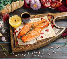 Семга на мангале