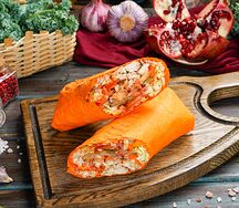 Шаурма куриная на углях в сырном лаваше