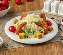 Салат Цезарь с креветками