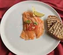 Карпаччо из форели в дымке