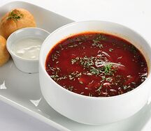 Борщ с пампушками