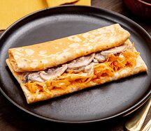 Блин с капустой и грибами