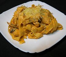Феттуччине с курицей