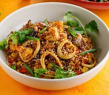 Жареный рис с морепродуктами