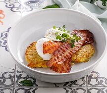Картофельные драники с беконом