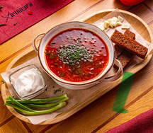 Борщ со сметаной