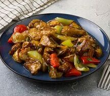 Жареные баклажаны в соевом соусе