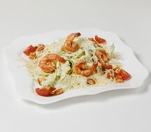 Салат Цезарь с креветками