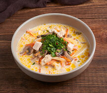 Суп Французский с курицей и грибами