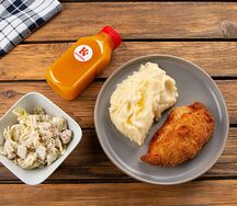 Комбо с Кордон блю из куриного филе (с облепиховым морсом)