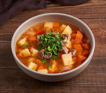 Суп картофельный с говядиной