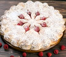 Осетинский пирог Малина с творогом