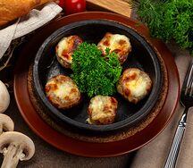 Шампиньоны с сыром на кеци