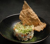 Оливье с креветками
