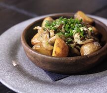 Жареный картофель с грибами