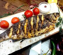 Сибас на мангале