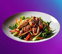 Овощной салат с курицей по-корейски