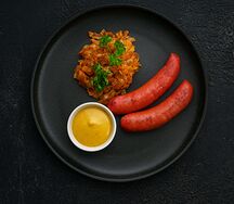Колбаски гриль сырные с капустой бигус