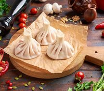 Хинкали с картофелем и грибами