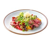 Салат с ростбифом и печеными овощами