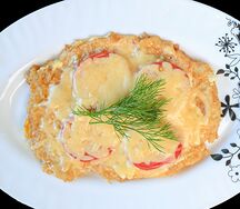 Куриная отбивная с сыром