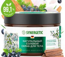 Натуральный сахарный скраб для тела Synergetic эластичность и сияние кожи