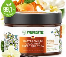 Натуральный сахарный скраб для тела Synergetic глубокое очищение и питание