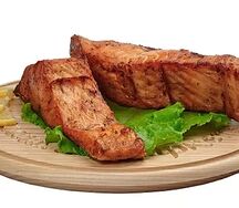 Лосось на мангале кусочками
