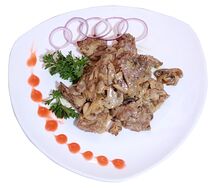 Мясо с грибами