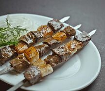 Шашлык из бараньей печени