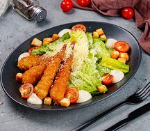 Салат Цезарь с креветками