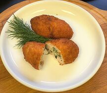 Котлеты по-киевски с сыром и укропом
