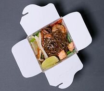 Гречневая лапша с морепродуктами