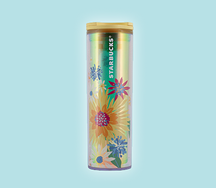 Тамблер стальной Plas Floral Dichroic