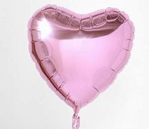 Шар сердце розовое
