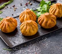 Хинкали с телятиной жареные