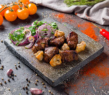 Печень телятины с салом