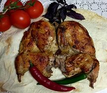 Курочка по-грузински в лаваше