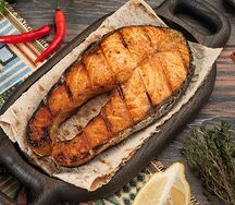 Семга жареная